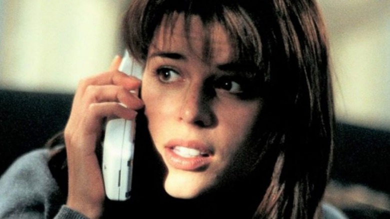 Neve Campbell talks on phone Scream