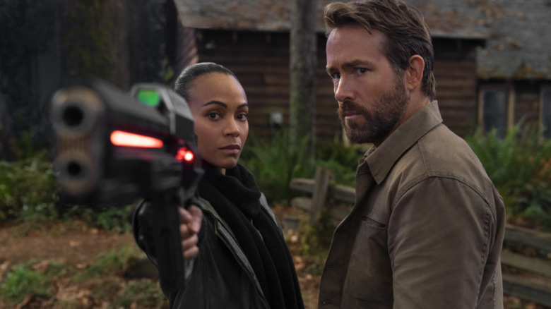 Zoe Saldana and Ryan Reynolds in The Adam Project