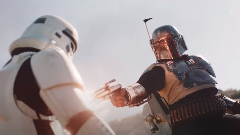 Boba Fett kills a Stormtrooper