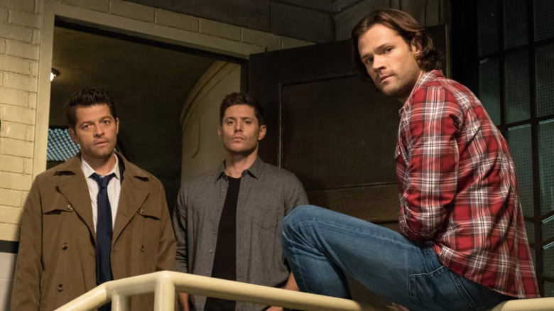 Castiel, Dean, and Sam in Supernatural