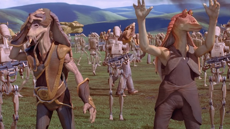 Jar Jar Binks surrenders