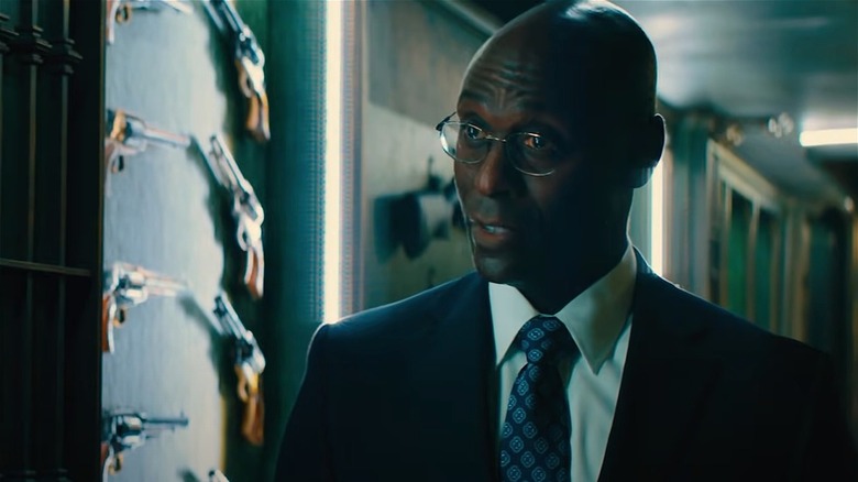 Lance Reddick staring ahead 