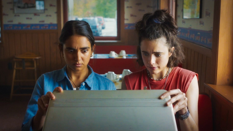 Geraldine Viswanathan and Margaret Qualley in Drive-Away Dolls