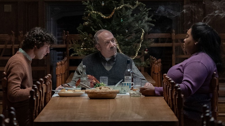 Angus, paul, mary eating together