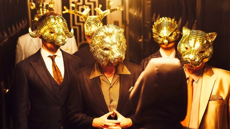 Squid Game gold animal masks 