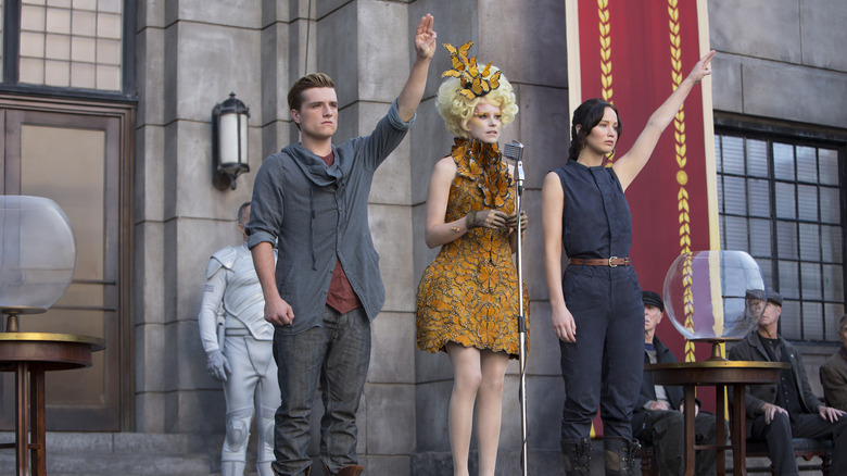 Josh Hutcherson, Elizabeth Banks, Jennifer Lawrence, The Hunger Games: Catching Fire