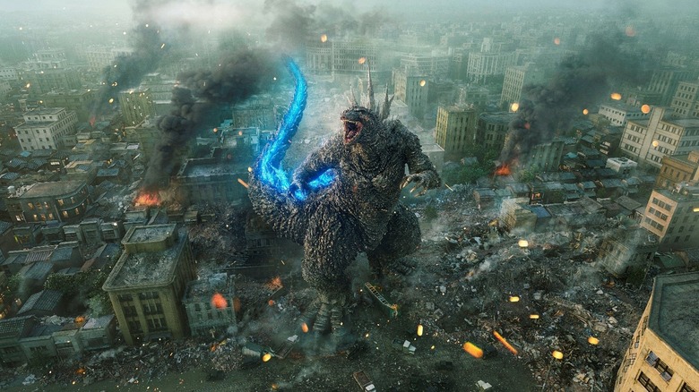 Godzilla Minus One city attack 